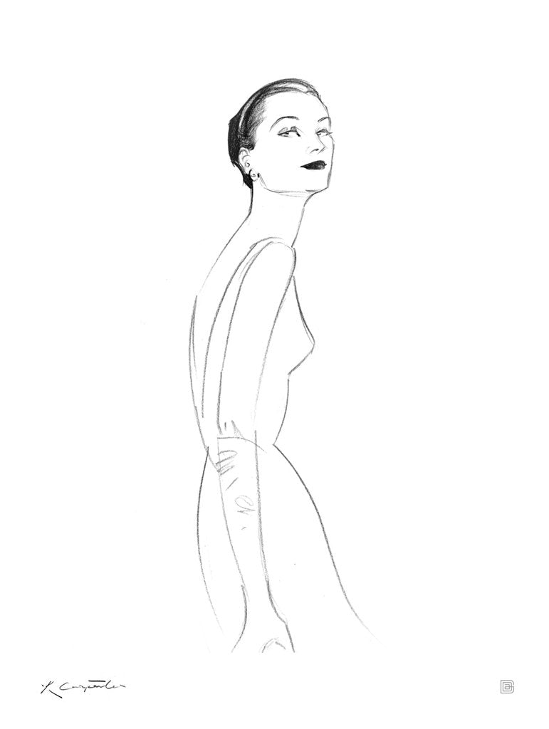 Fashion Sketch: Simplicity - Metal Sign - Artwork
