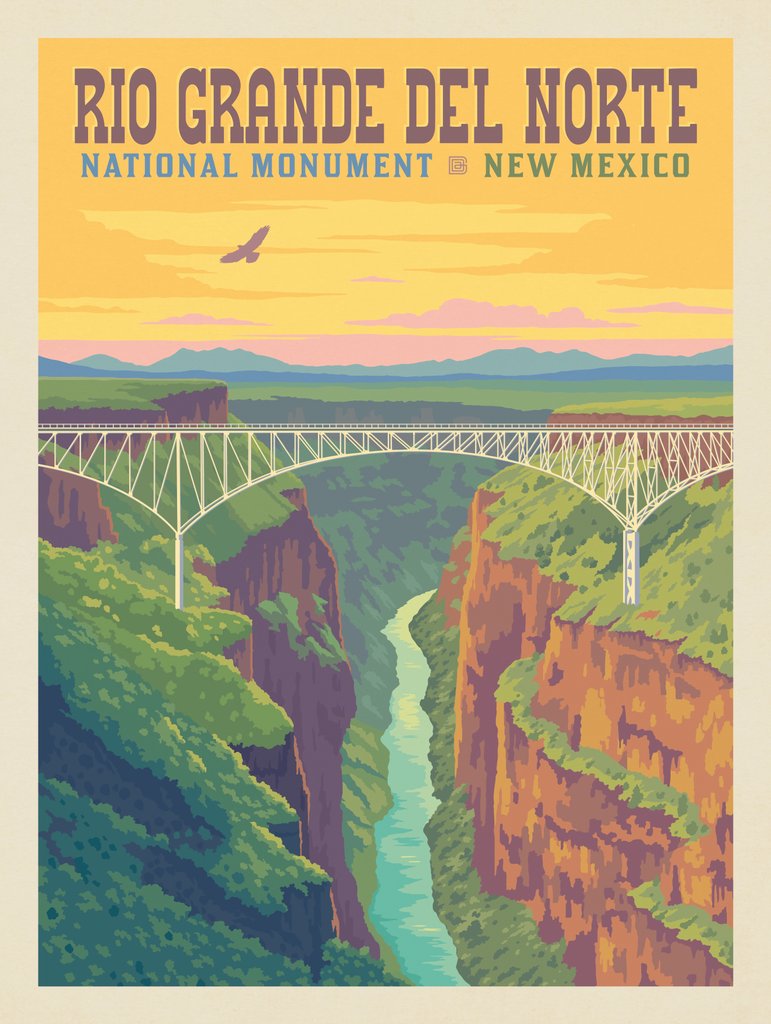 Rí­o Grande Del Norte National Monument: New Mexico - Canvas - Artwork