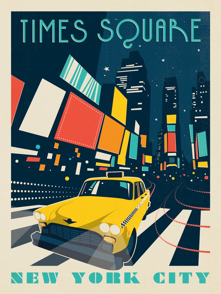 New York: Times Square - Postcards - Artwork