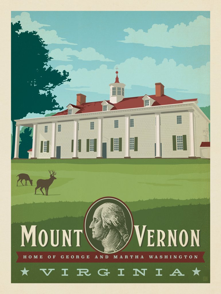 Mount Vernon, VA - Postcards - Artwork