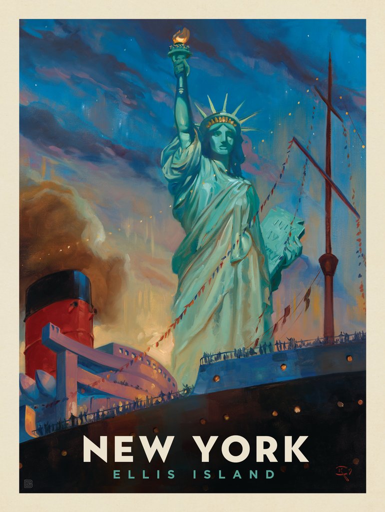 New York: Ellis Island - Canvas - Artwork