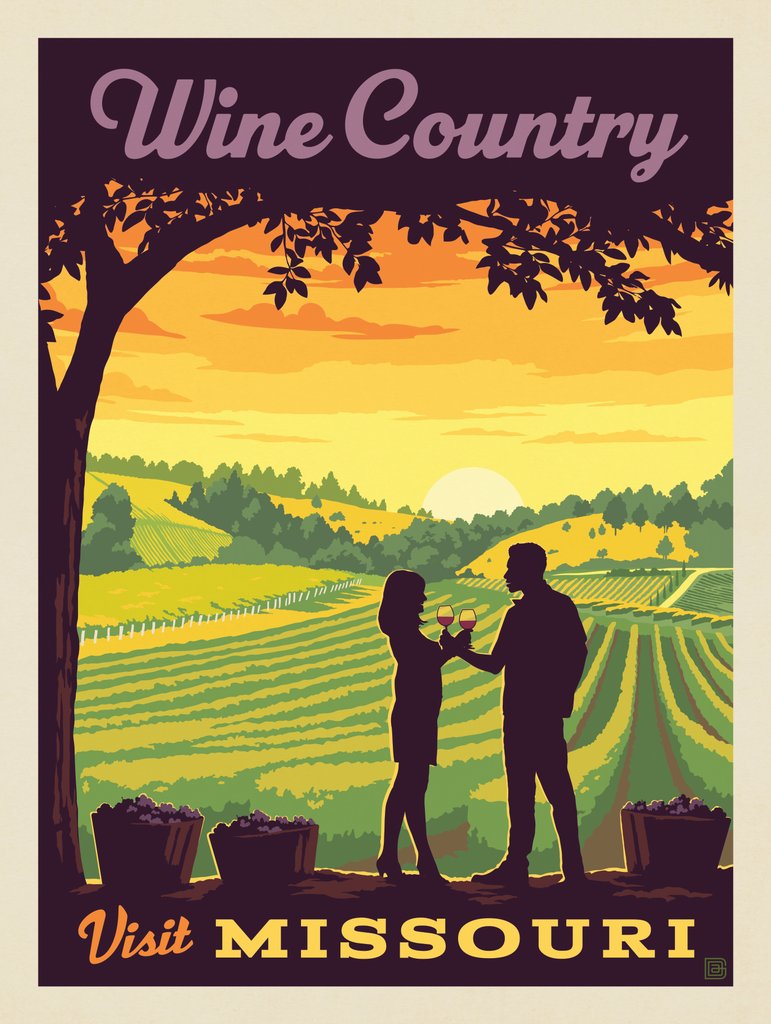 MO—Visit Missouri: Wine Country - Art Print - Artwork