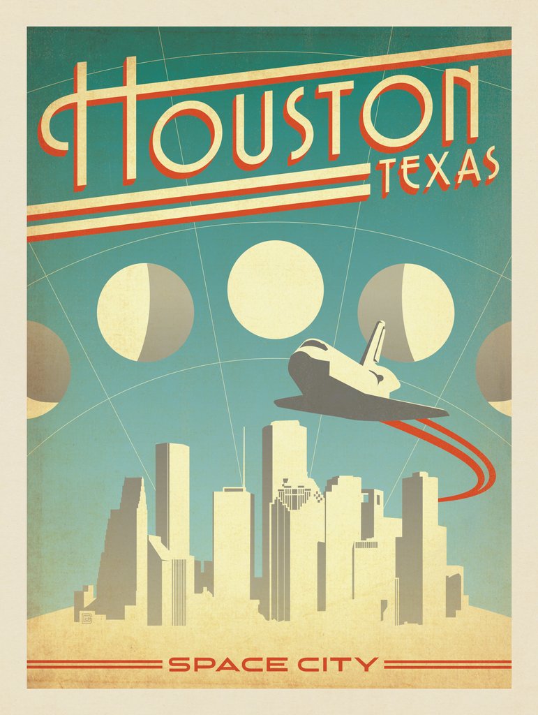 Houston: Space City - Art Print - Artwork