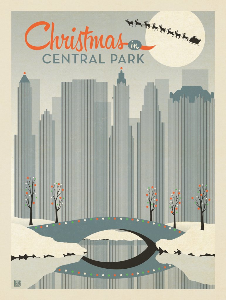 Christmas in Central Park - Postcards - Artwork