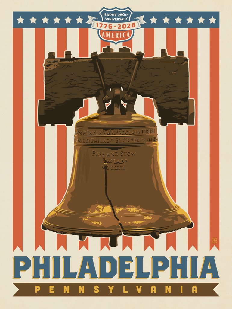 250th Anniversary USA: Liberty Bell - Canvas - Artwork