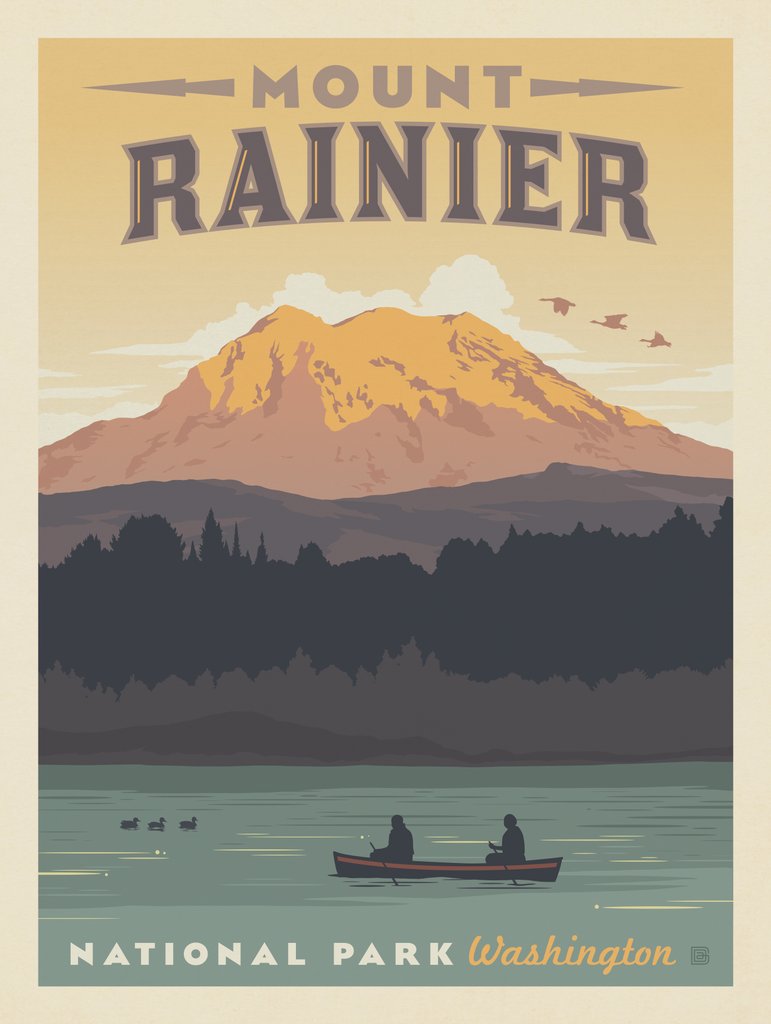 Mount Rainier National Park - Canvas - Artwork