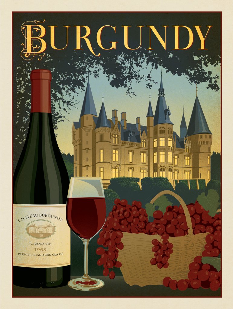 Burgundy Wine - Canvas - Artwork