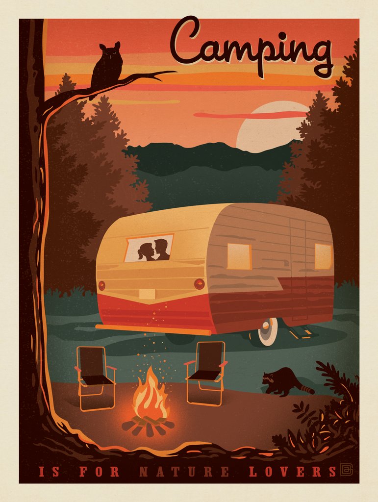 Camping is for Nature Lovers - Canvas - Artwork