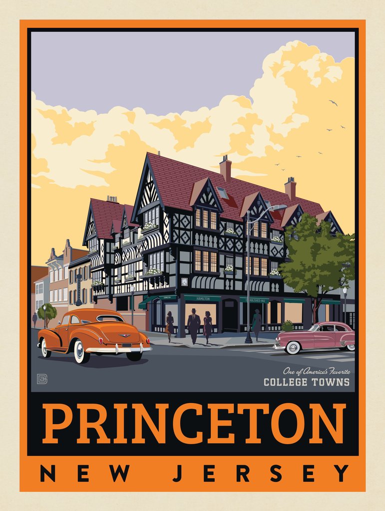 American College Towns: Princeton, New Jersey - Canvas - Artwork