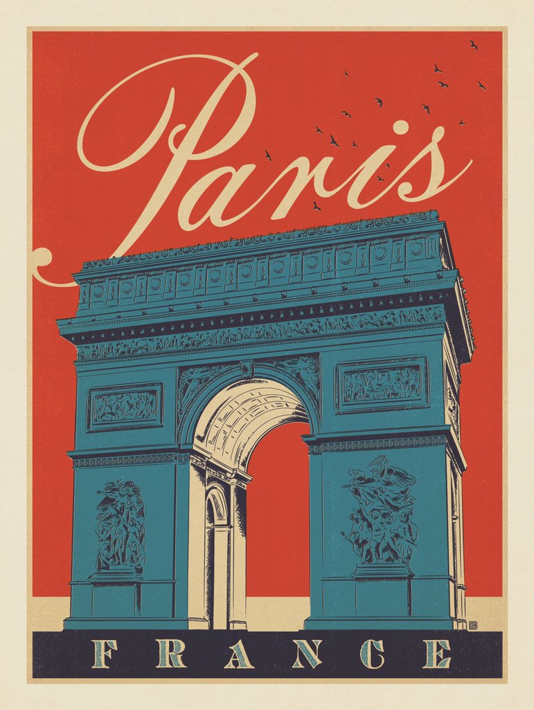 France: Paris, Arc De Triomphe - Notecards - Artwork