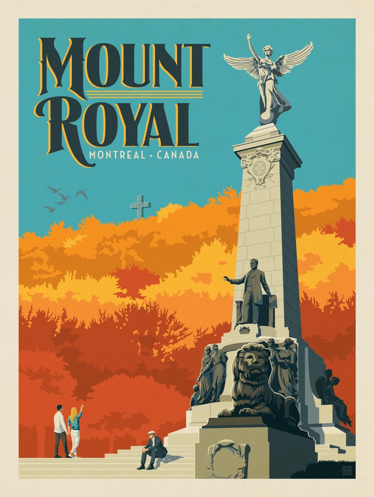 Canada: Mount Royal - Metal Sign - Artwork