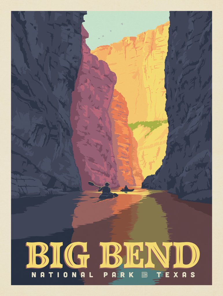 Big Bend National Park: Rio Grande - Metal Sign - Artwork