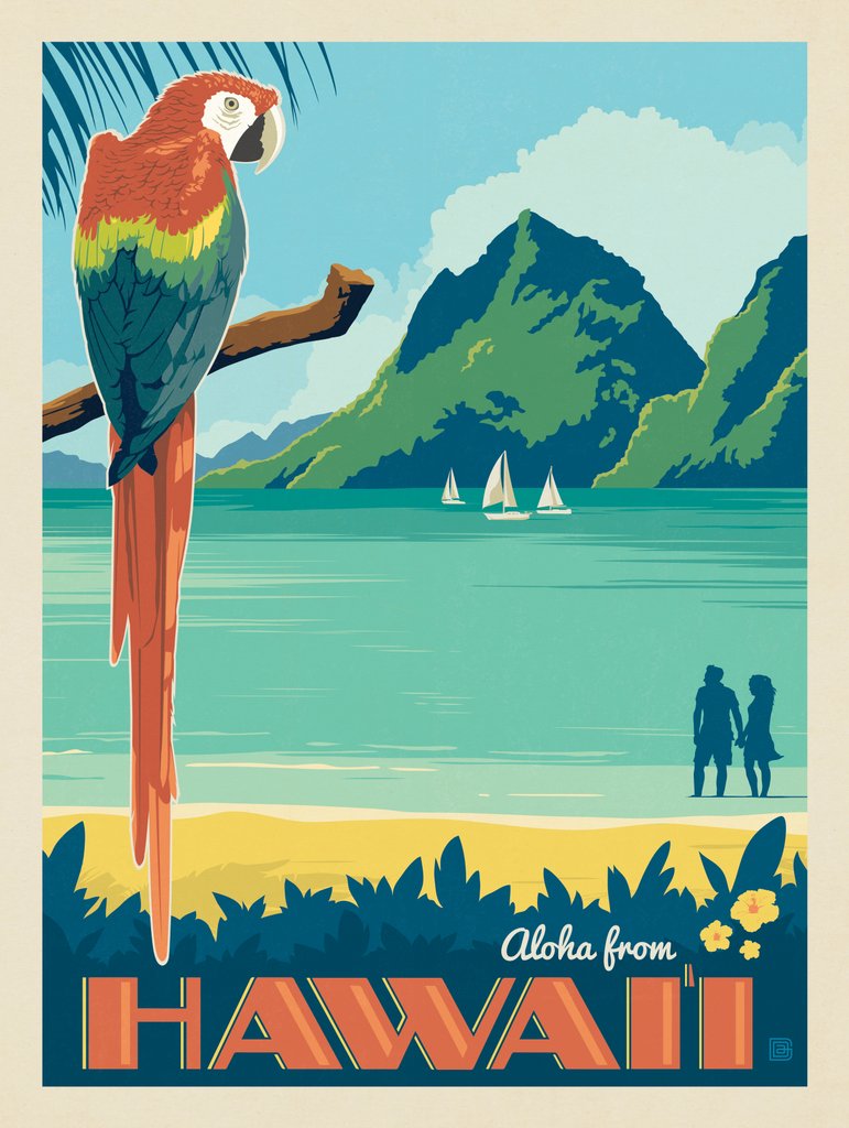 Hawaii: Tropical Paradise - Art Print - Artwork