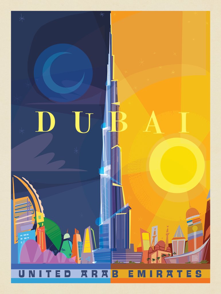 Dubai (Mod Design) - Art Print - Artwork
