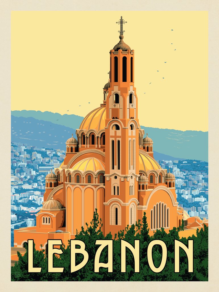Lebanon - Metal Sign - Artwork