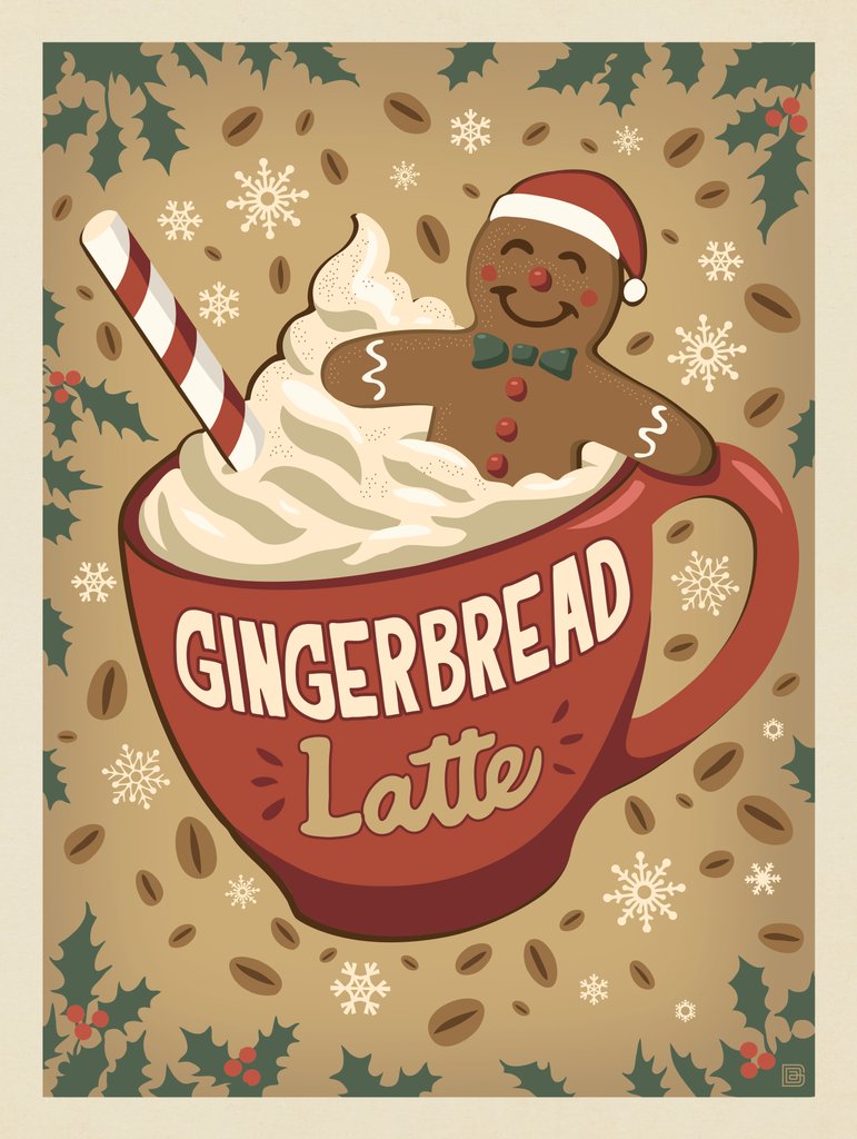 Gingerbread Latte - Notecards - Artwork