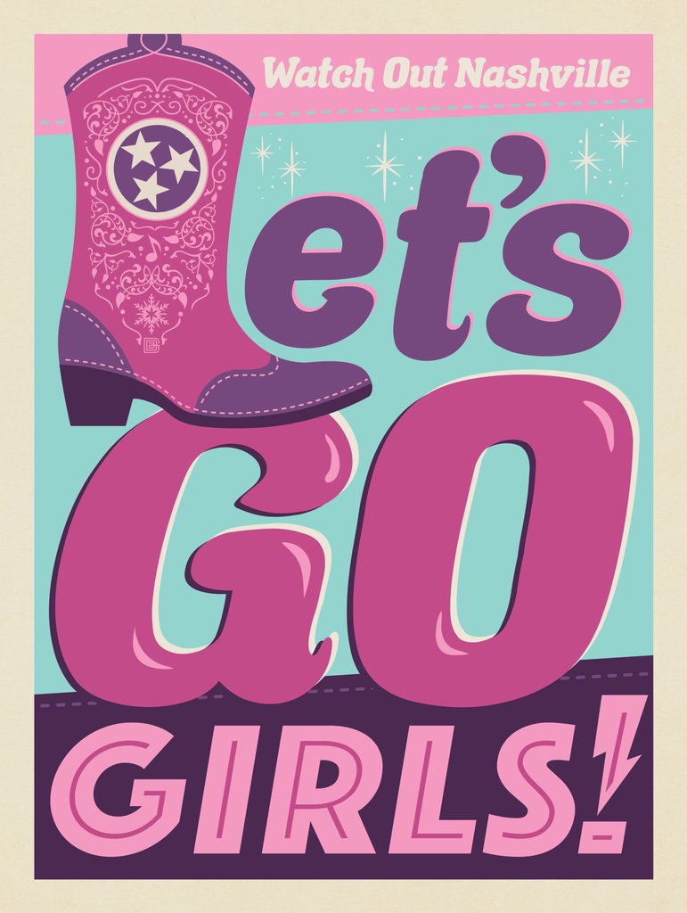 Let's Go Girls! - Notecards - Artwork