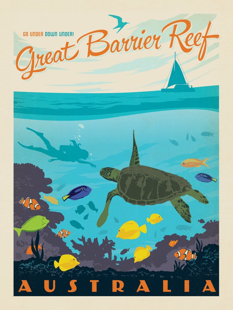 Australia: Great Barrier Reef - Canvas - Artwork