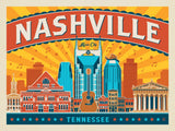 Nashville Landmarks (Horizontal) - Art Print - Artwork