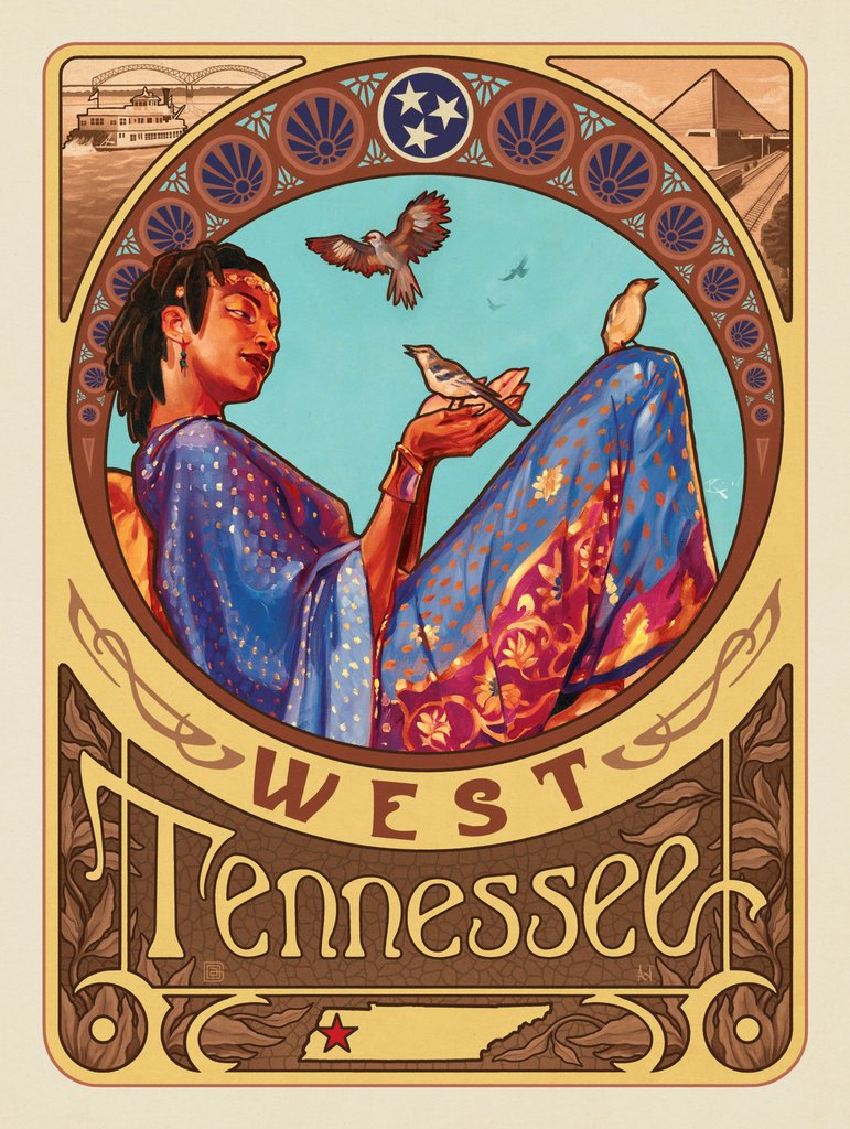 Three Graces: 1 West Tennessee - Postcards - Artwork