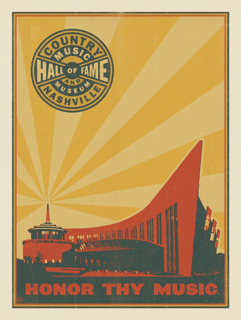 Country Music Hall of Fame - Postcards - Artwork