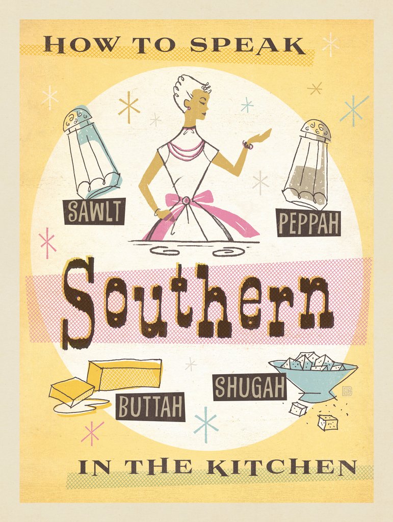How to Speak Southern In The Kitchen - Canvas - Artwork