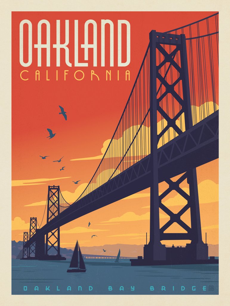 Oakland, California - Art Print - Artwork