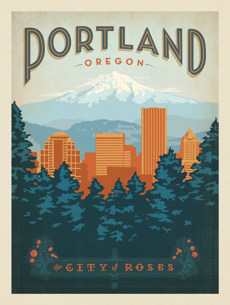 Portland, Oregon - Art Print - Artwork