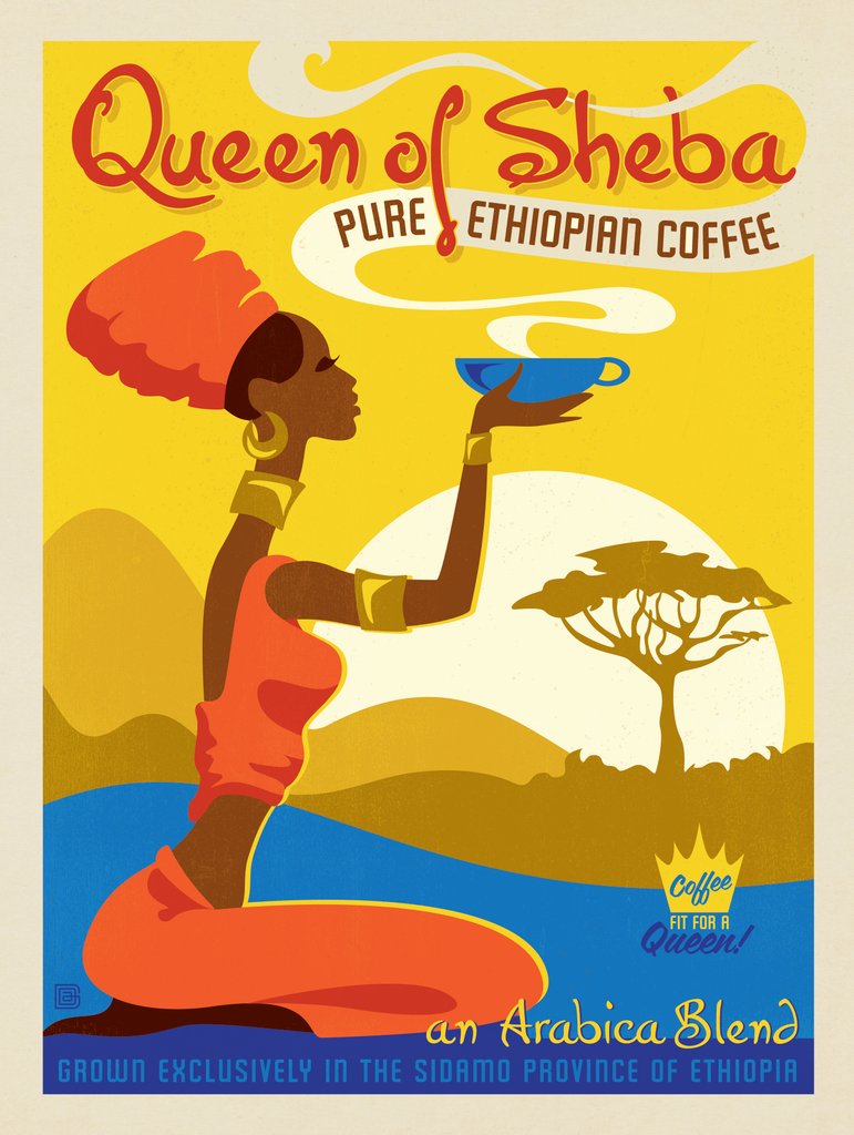 Queen Of Sheba Coffee - Art Print - Artwork