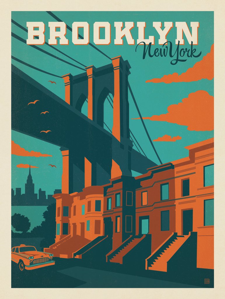 New York: Brooklyn - Canvas - Artwork