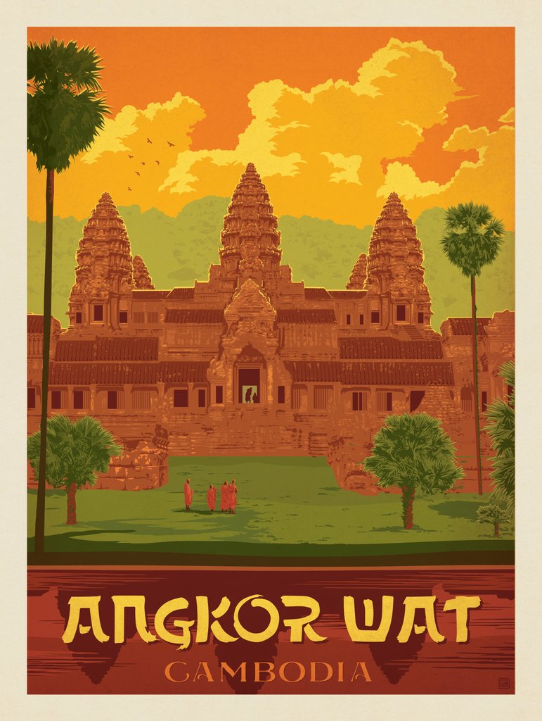 Cambodia: Angkor Wat - Notecards - Artwork