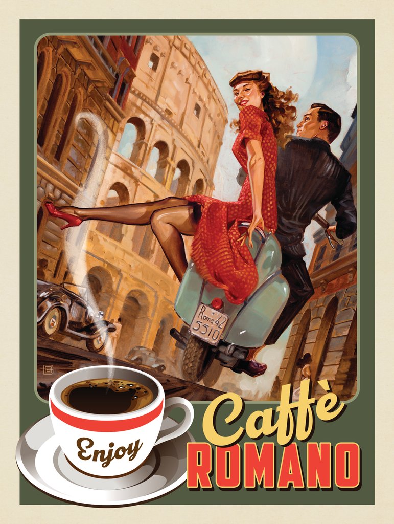 Caffè Romano: by Kai Carpenter - Notecards - Artwork