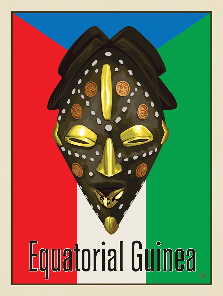 Equatorial Guinea, Africa - Postcards - Artwork