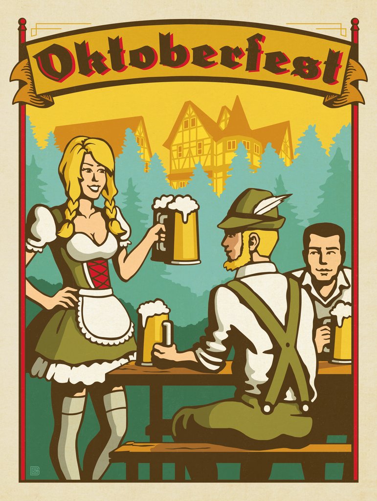Germany: Oktoberfest - Notecards - Artwork