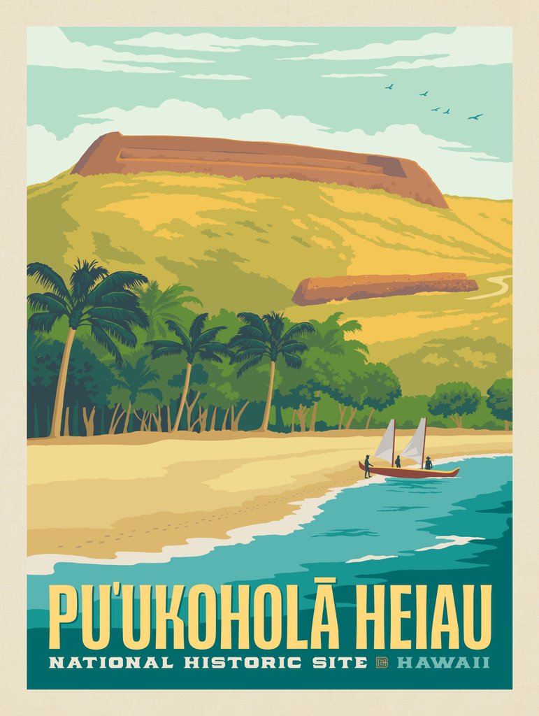 Puʻukoholā Heiau National Historic Site, Hawai'i - Canvas - Artwork