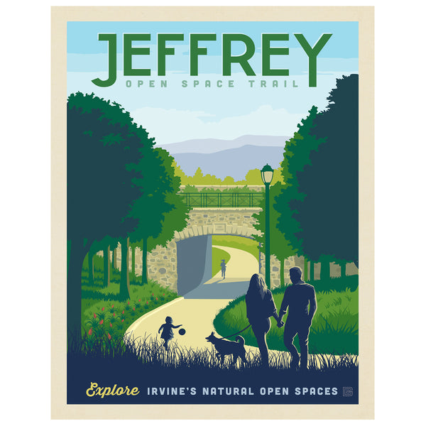 Irvine, California Collector's Print: Jeffrey Open Spaace Trail