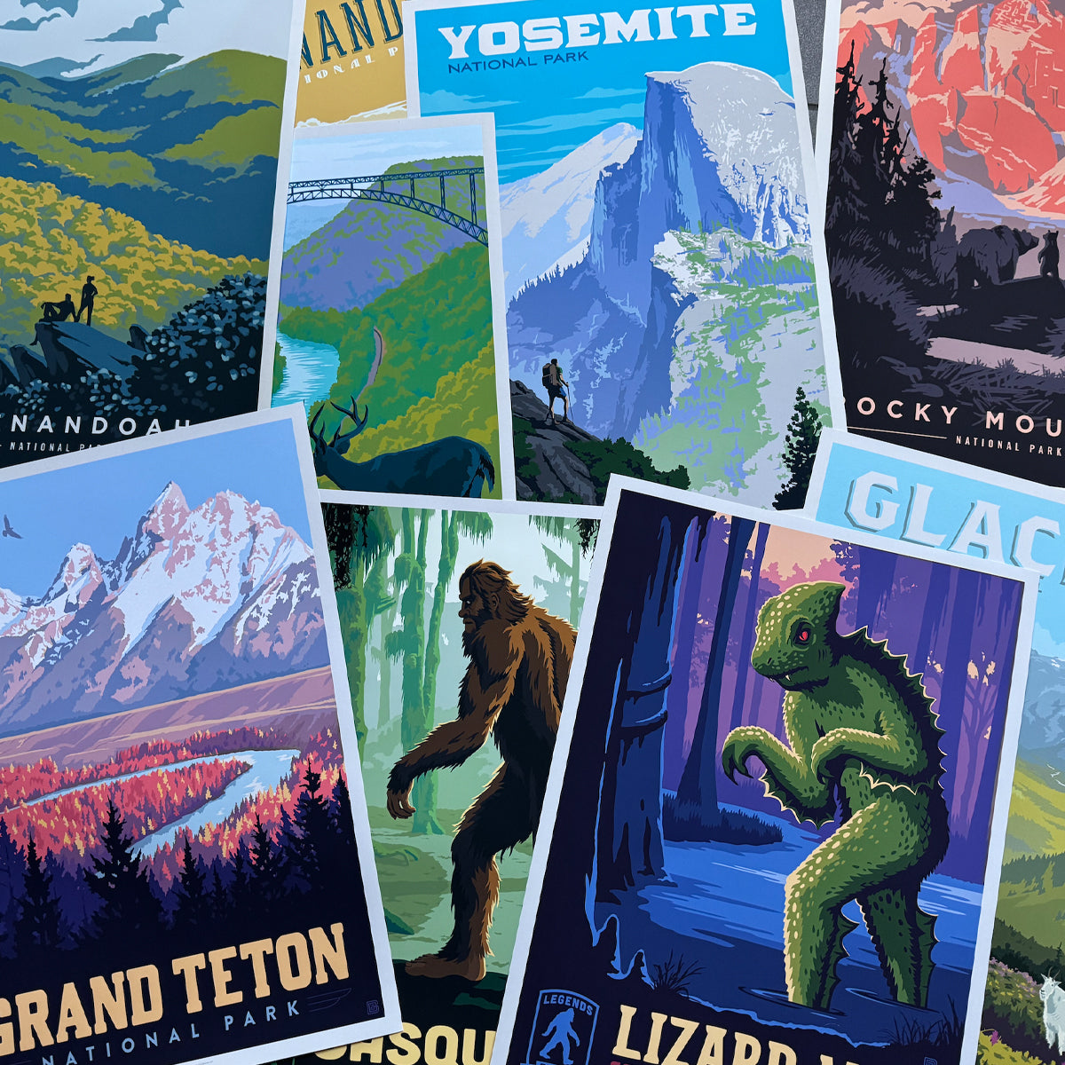 (5) Piece Bargain Bundle—National Parks 18"x24" Prints (Scratch-N-Dent 2026)
