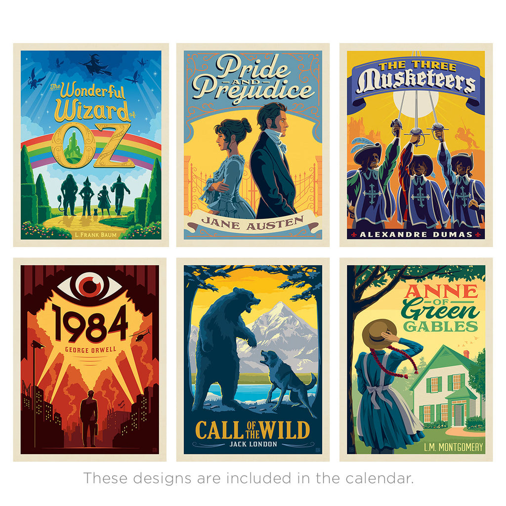 2024 Wall Calendar: Literary Classics