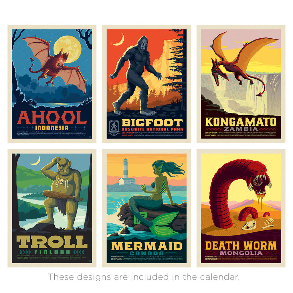 2024 Wall Calendar: Mythical Creatures From Around the World