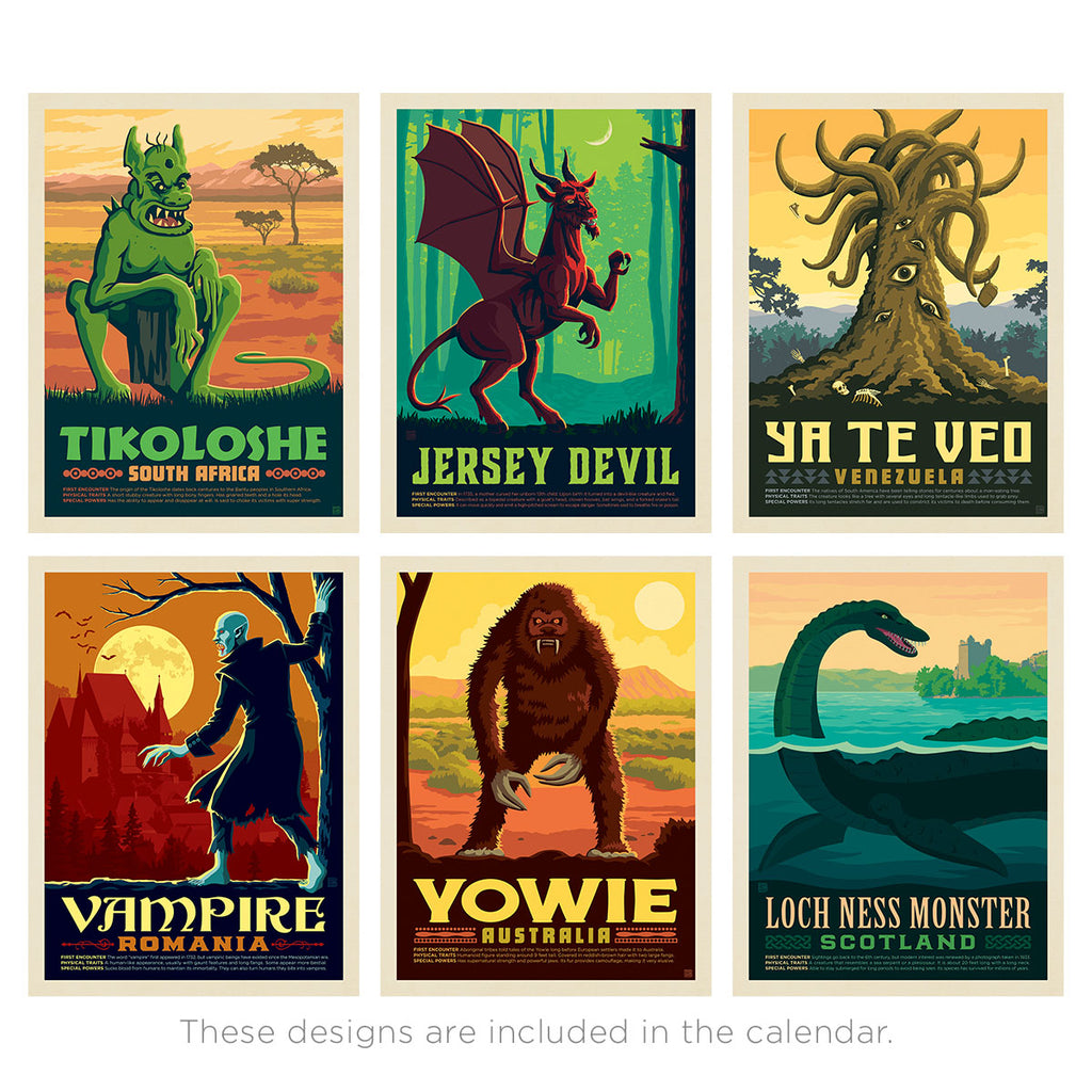 2024 Wall Calendar: Mythical Creatures From Around the World