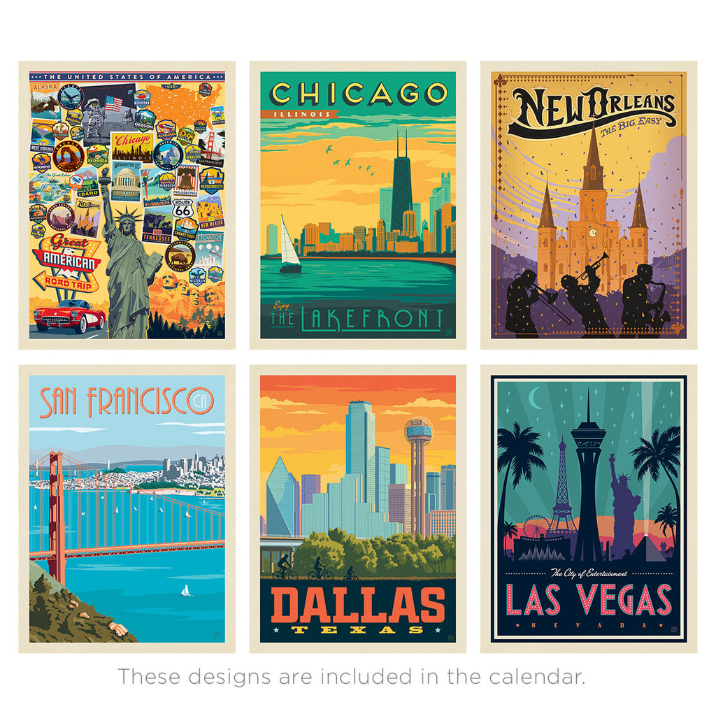 2024 Wall Calendar: Explore America