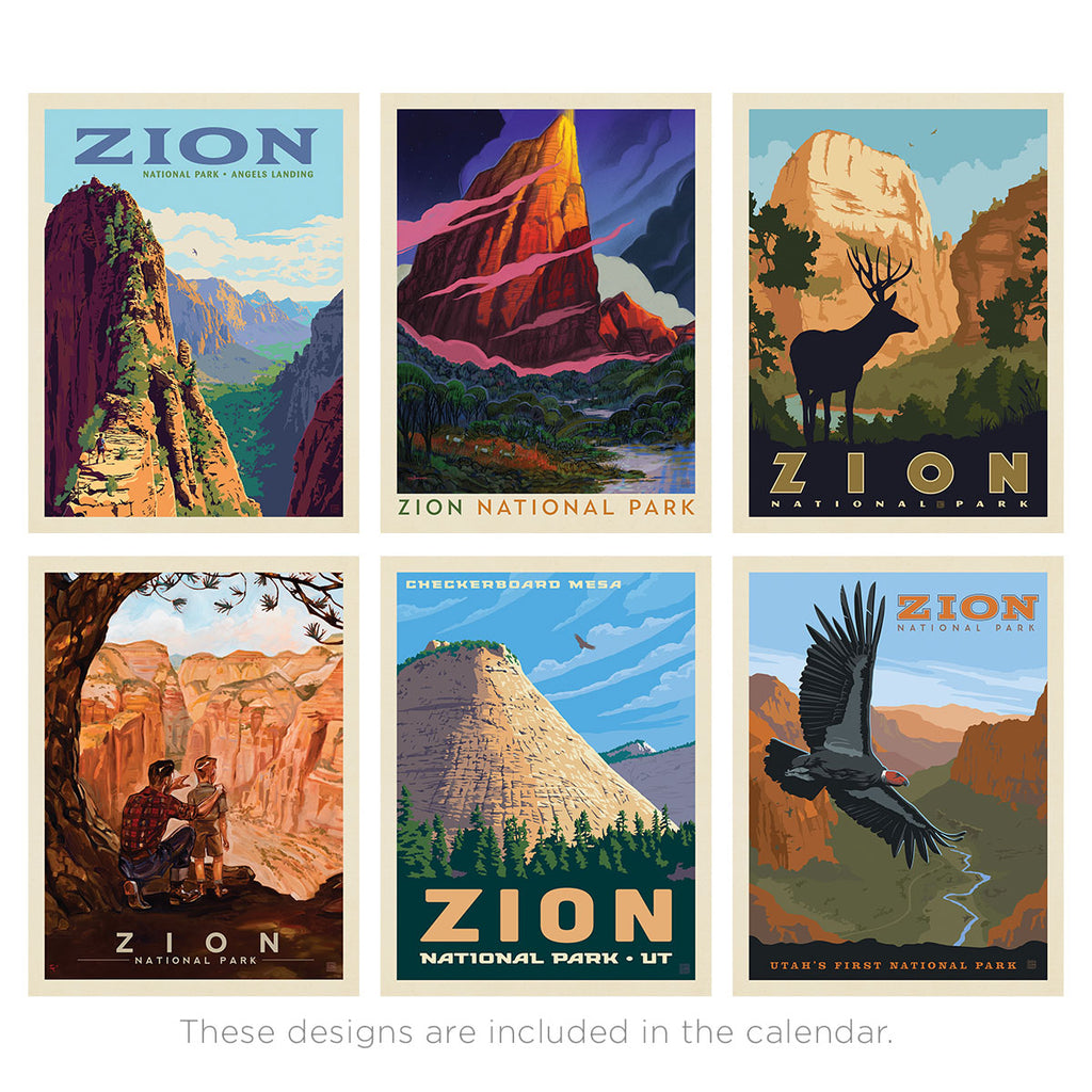 Anderson Design Wall Calendar 2022 National Parks by Crane