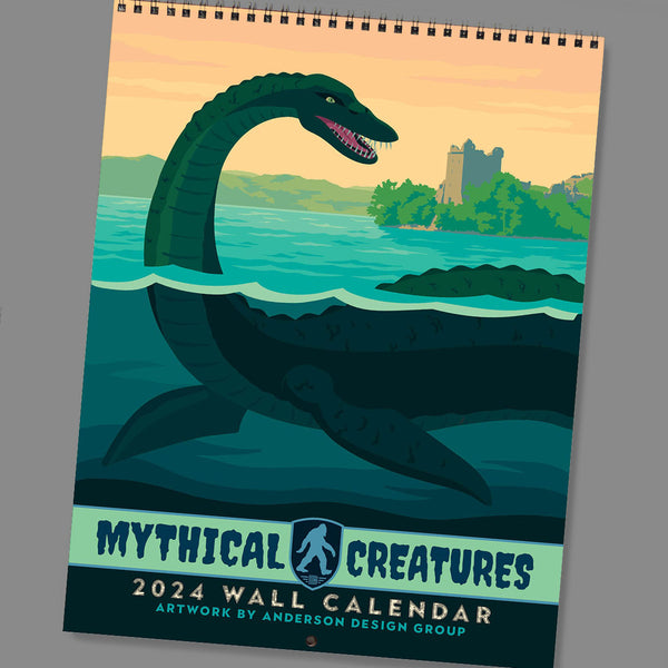 2024 Scratch-N-Dent Sale: Wall Calendar—Mythical Creatures From Around the World