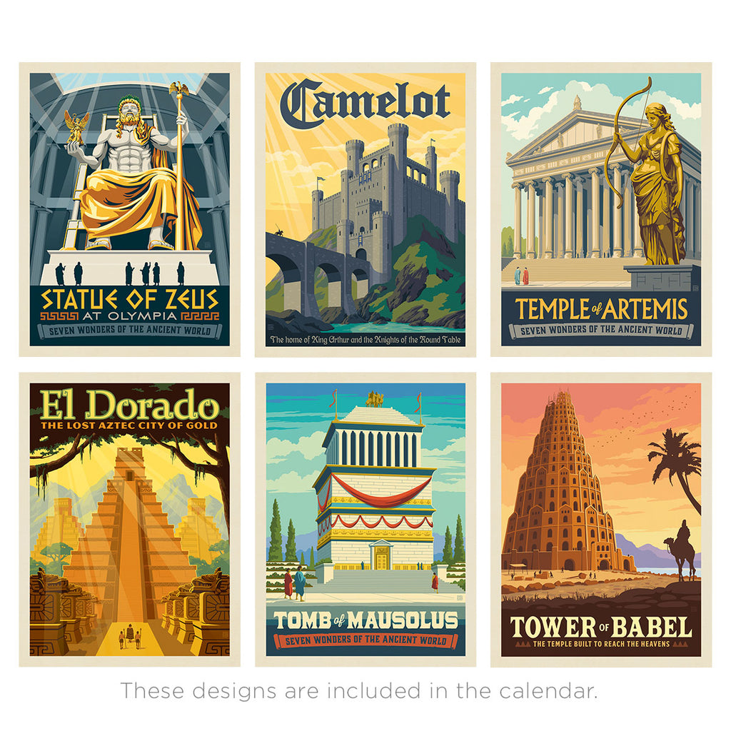 2026 Wall Calendar: Fantasy Travel (Ancient Wonders & Mythical Places)