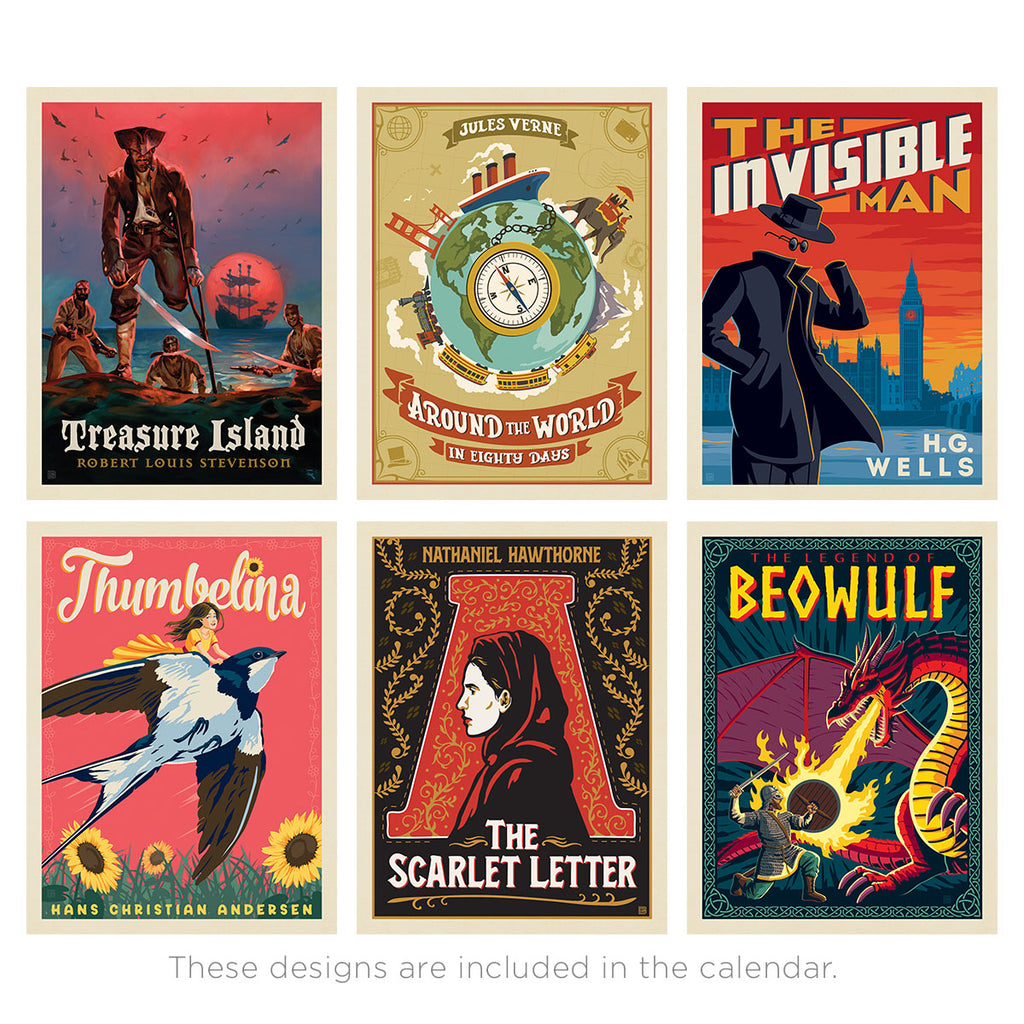 2026 Wall Calendar: Literary Classics