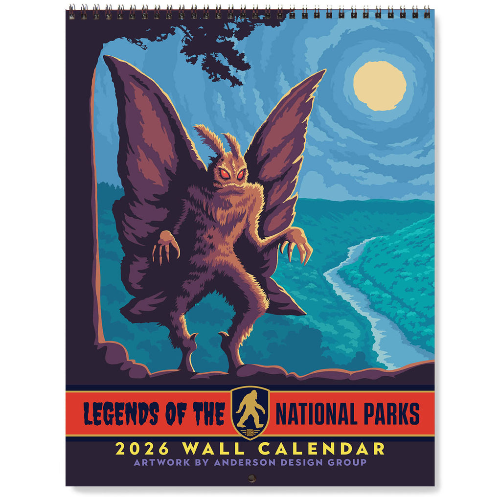 national park monsters calendar 2026 Wall Calendar: Legends of the National Parks (Best Seller!) – Anderson Design Group