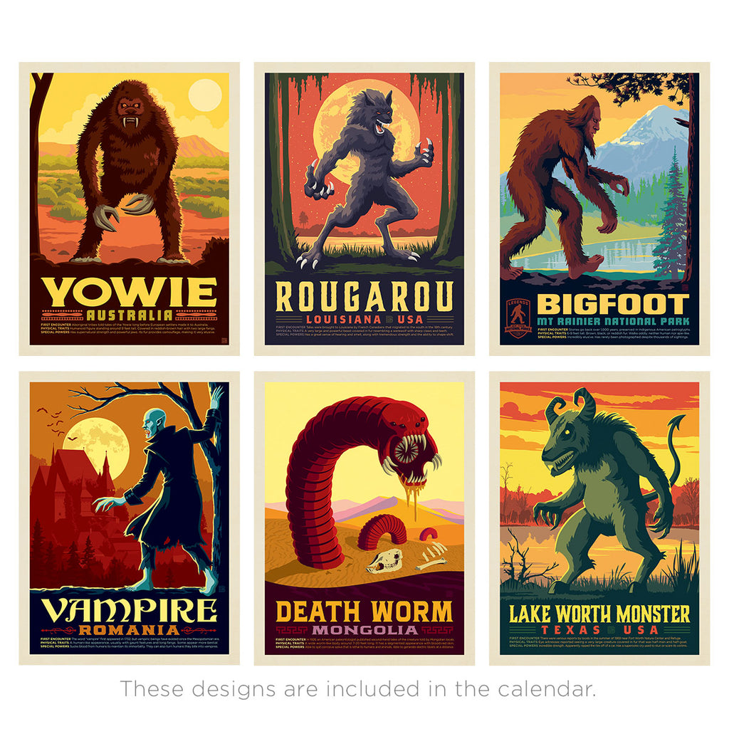 2027 Wall Calendar: Mythical Creatures From Around the World