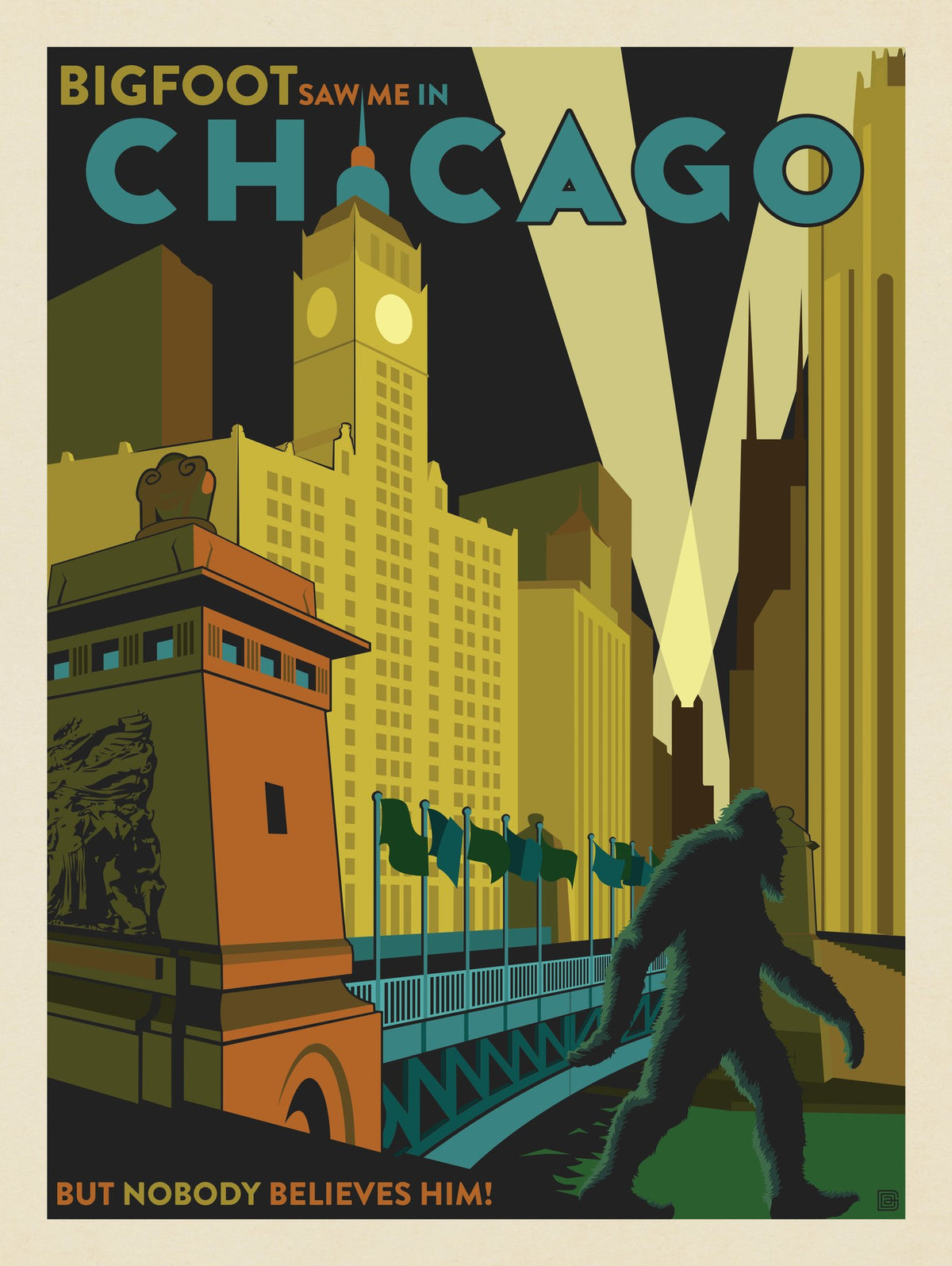 Chicago, IL: Bigfoot Sighting - Puzzle - Artwork