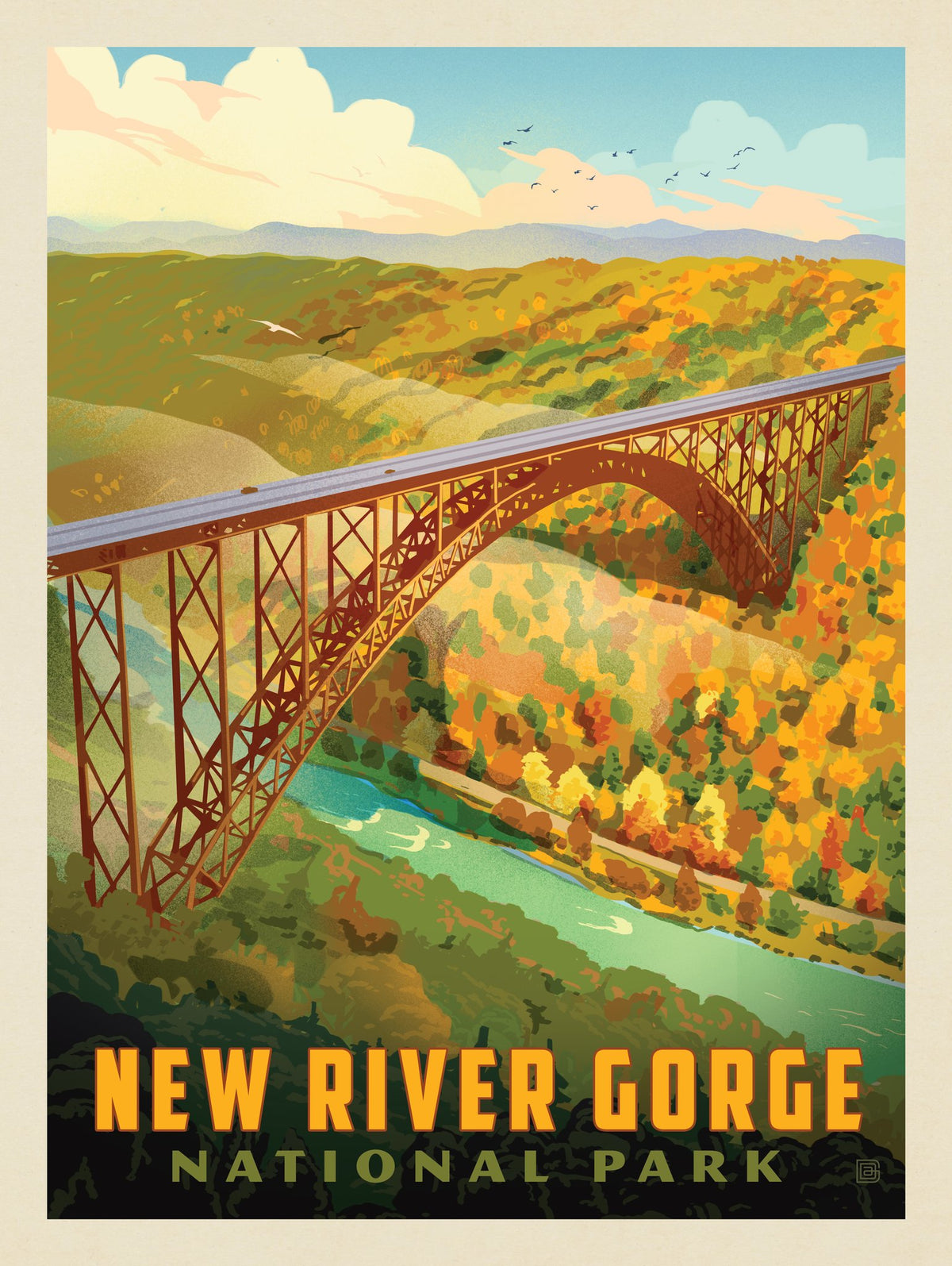New River Gorge: Bird's Eye View - Puzzle - Artwork