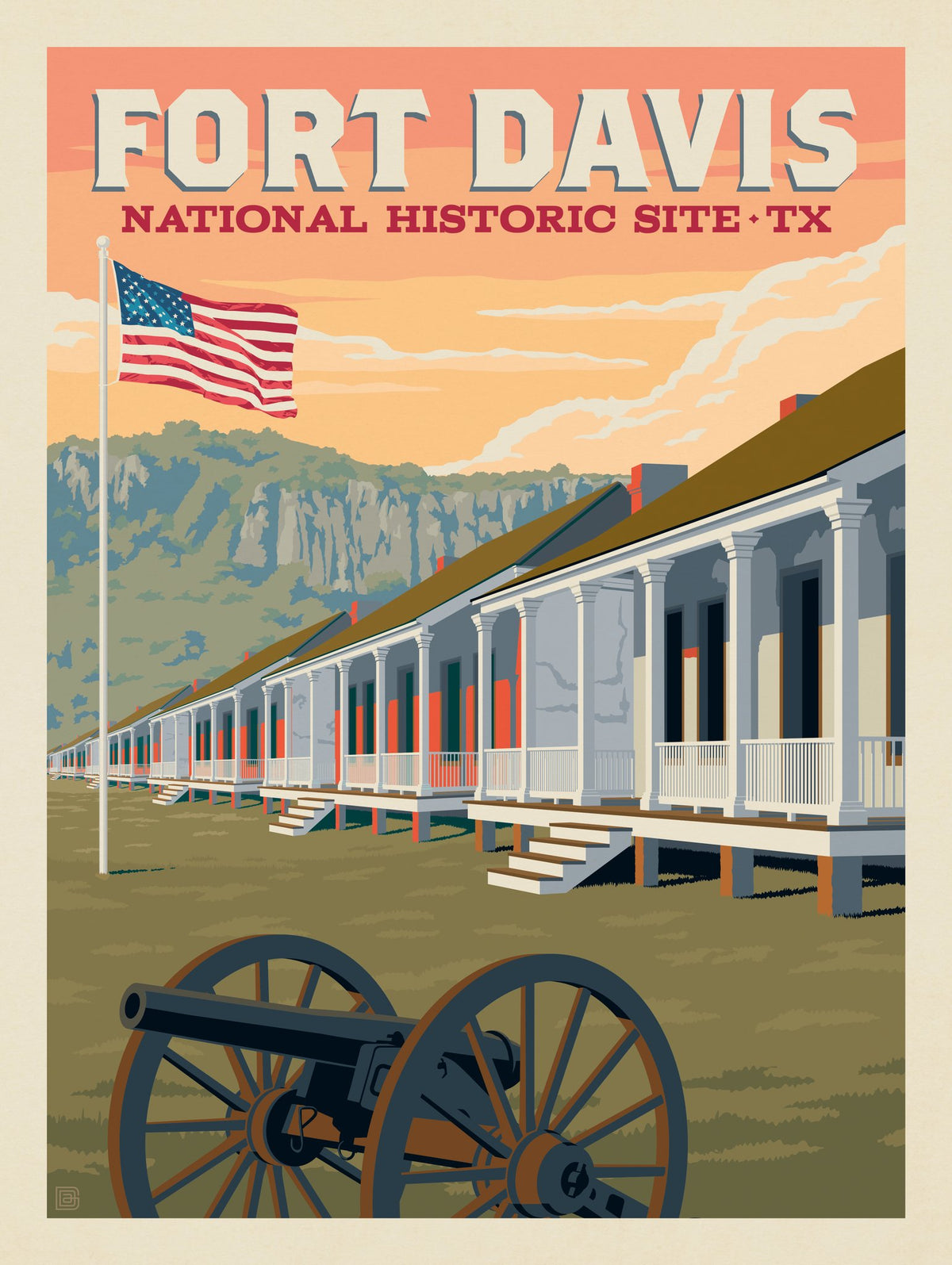 Fort Davis National Historic Site, TX: Barracks - Puzzle - Artwork